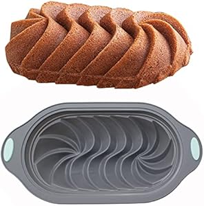 Food Grade Steel Ring Silicone toast Cake Tray Cake Bread Baking Molds,Rectangle Cake Mold Screw-Thread 3D Cake Mold Baking Loaf Tool Pastry Baking Zicobox