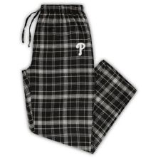 Men's Concepts Sport Black/Gray Philadelphia Phillies Big & Tall Team Flannel Pants Unbranded
