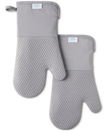 Basics Silicone Basketweave Oven Mitts, Set of 2 Town & Country Living