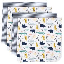 Just Born® 4 упаковки фланелевых пеленальных одеял со львами Just Born