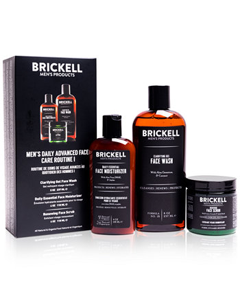 Товары для мужчин Brickell, 3 шт. Набор для ежедневного ухода за лицом для мужчин - Рутин I Brickell Mens Products