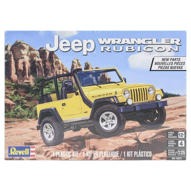 Level 4 Model Kit Jeep Wrangler Rubicon 1/25 Scale Model by Revell Revell