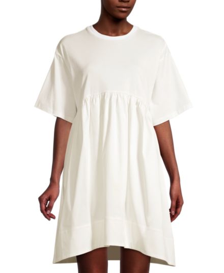 Bree Jersey &amp; Sateen T-Shirt Dress Cynthia Rowley
