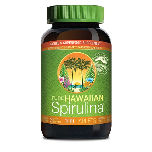 Чистая Гавайская Спирулина - 500 мг - 100 таблеток - Nutrex Hawaii Nutrex Hawaii