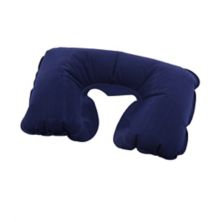 3 In 1 Dark Blue Travel Sleep Set Neck Inflatable Pillow Shade Eye Mask Earplugs Unique Bargains