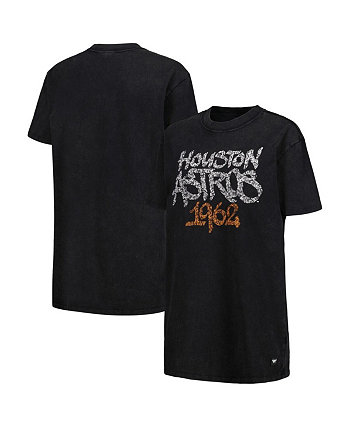 Черное женское платье-футболка Houston Astros The Wild Collective
