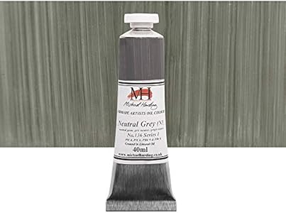 Michael Harding Artist Oil Colours, Neutral Grey, 40ml Tube, 13640 Michael Harding