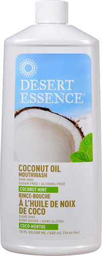 Desert Essence Кокосовое масло для полоскания рта с кокосовой мятой -- 16 жидких унций Desert Essence