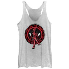 Juniors' Marvel Deadpool And Wolverine Aim for the Middle Graphic Racerback Tank Top Marvel