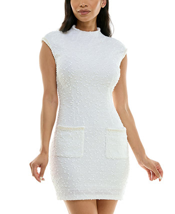 Платье вязки букле для юниоров с отделкой искусственным жемчугом B Darlin