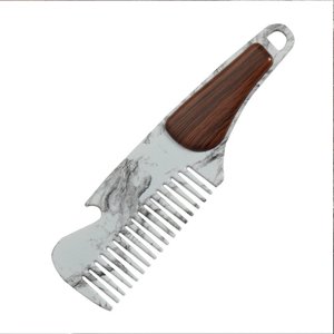 Oxodoi Rollbacks Clearance  Man's Metal Beard Comb,with Bottle Opener,Pocket Styling Comb Travel Comb Oxodoi