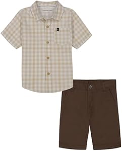 Calvin Klein Baby Boys 2 Piece Woven Short Set Calvin Klein