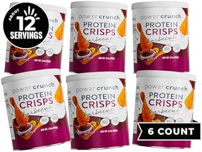 Протеиновые чипсы Power Crunch, со вкусом барбекю, 10 г белка, 30 г на порцию (упаковка из 6) Power Crunch