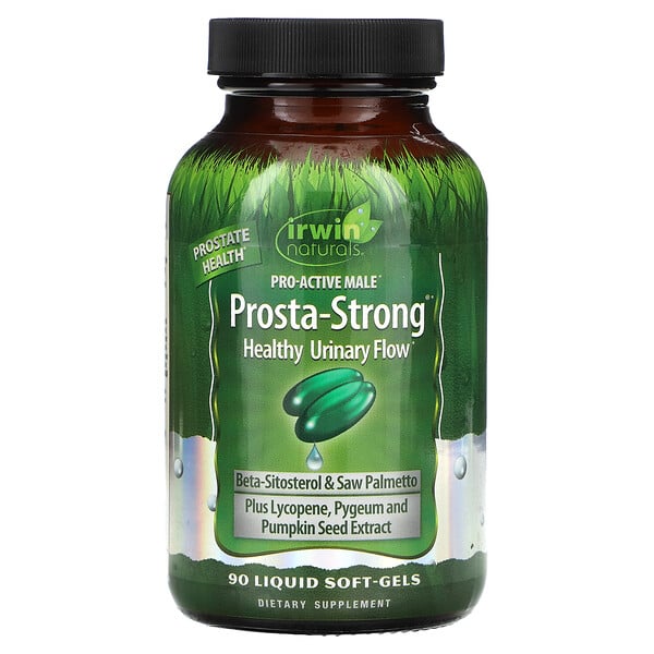 Pro-Active Male, Prosta-Strong, здоровый поток мочи, 90 мягких капсул с жидкостью Irwin Naturals
