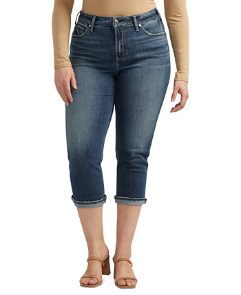 Plus Size Avery High-Rise Curvy-Fit Capri Jeans Silver Jeans Co.