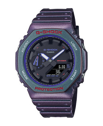 Мужские аналоговые цифровые часы из фиолетовой смолы, 50,0 мм, GA2100AH-6A G-Shock
