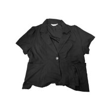 Блейзер больших размеров для женщин, офисная работа, пиджак с короткими рукавами и пуговицами, куртка Agnes Orinda
