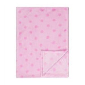 EVERYDAY KIDS Baby Fleece Blanket - 30" by 40" - Pink/Dark Pink Dots EVERYDAY KIDS