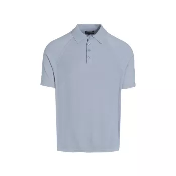 Текстурированная рубашка-поло реглан Emporio Armani