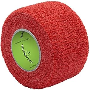 Renfrew Stretchrap Grip Tape Scapa Hockey Stick, 1 Roll (1.5"/6yds, Red) Renfrew