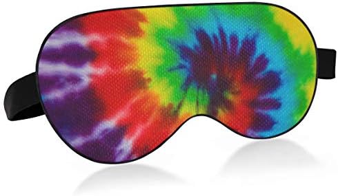 Маска для сна ALAZA Радужная цветная завитка Tie Dye Blackout Cooling ALAZA