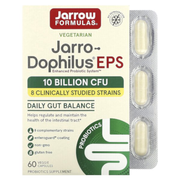 Jarro-Dophilus EPS, 10 миллиардов КОЕ, 60 растительных капсул - Jarrow Formulas Jarrow Formulas