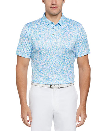 Мужская рубашка-поло для гольфа с текстурным принтом и короткими рукавами PGA TOUR