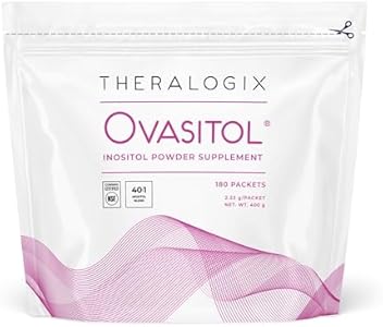 Theralogix Ovasitol Inositol Powder (Порошок) - 90-Day Supply - Myo-Inositol & D-Chiro Inositol for Hormone Balance & Ovarian Function Support* - NSF Certified - 400 g (180 Servings (Порции)) Theralogix