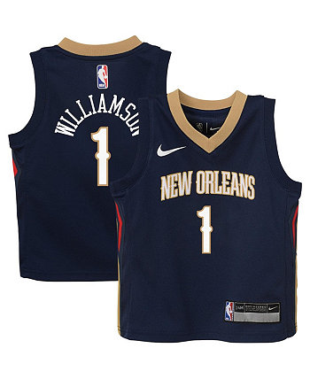 Джерси для мальчиков и девочек Zion Williamson Navy New Orleans Pelicans Swingman Player — Icon Edition Nike
