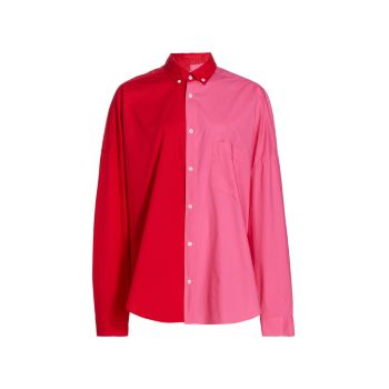 Двухцветная хлопковая рубашка Henrietta BLANCA