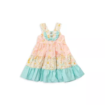 Little Girl's Sweet Treat Floral Cotton Dress Haute Baby