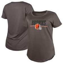 Женская коричневая футболка New Era Cleveland Browns 2023 для тренировочного лагеря НФЛ New Era