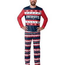 Men's FOCO Navy New England Patriots Team Ugly Pajama Set Unbranded