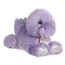 Aurora Small Purple Precious Moments 8.5&#34; Stella Stegosaurus Inspirational Stuffed Animal Aurora