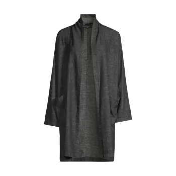Пальто из конопли и хлопка в стиле кимоно Eileen Fisher