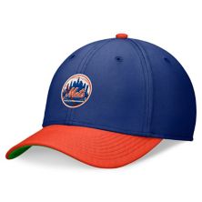 Men's Nike Royal/Orange New York Mets Cooperstown Collection Rewind Swooshflex Performance Hat Nitro USA