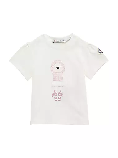 Baby Girl's &  Little Girl's Ballerina Bear Graphic Puff-Sleeve T-Shirt Moncler