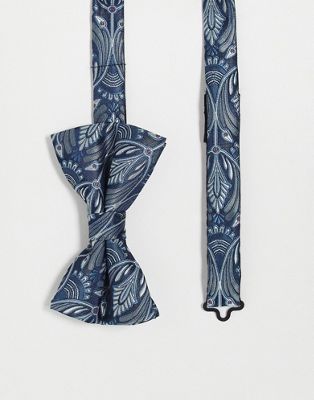 Синий галстук-бабочка с павлиньим узором Twisted Tailor Twisted Tailor
