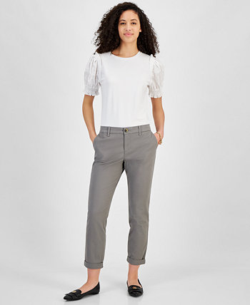 Женские прямые штаны TH Flex Hampton с подворотами, созданные для Macy's, от Tommy Hilfiger Tommy Hilfiger