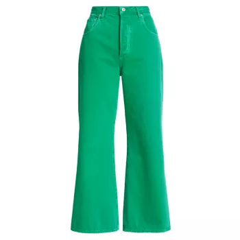 Beverly Cotton Wide-Leg Crop Jeans Citizens Of Humanity