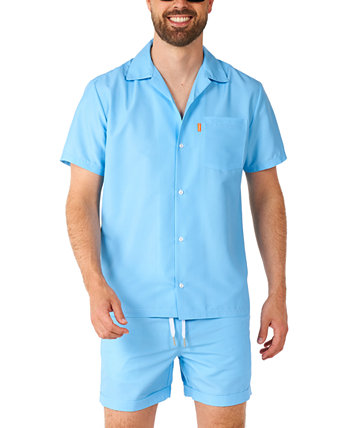 Мужской комплект из классной синей рубашки и шорт с короткими рукавами OppoSuits
