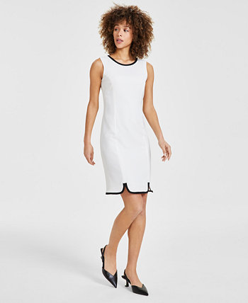 Женское платье-футляр из эластичного крепа с контрастной отделкой Kasper