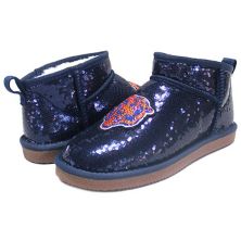 Women's Cuce  Navy Chicago Bears Sequin Ankle Boots Cuce