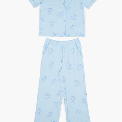 Girls Teddy Bear Shirt & Pants Pajama Set (Kids) Forever21