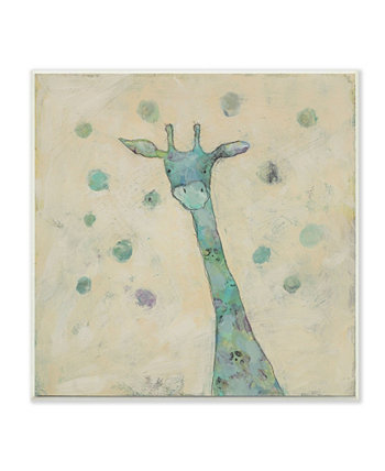 Настенная табличка с живописным рисунком жирафа, 12 дюймов x 12 дюймов Stupell Industries