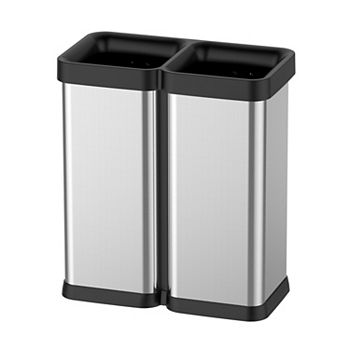 16 Gallon Dual Trash and Recycling Bin, Open Top 60L(2x30L) without Inner Bucket GARVEE