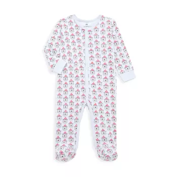 Baby Girl's Casey Bear Print Pajama Footie Ro's Garden