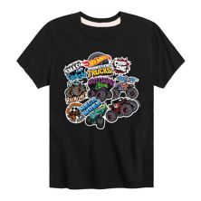 Boys 8-20 Hot Wheels Monster Truck Stickers Graphic Tee Hot Wheels