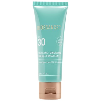 Squalane + Zinc Sheer Hydrating Mineral Face Sunscreen SPF 30 with Ectoin Biossance