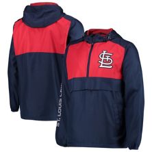 Мужская куртка G-III Sports by Carl Banks темно-синяя/красная St. Louis Cardinals Lineman с капюшоном на молнии до половины G-III